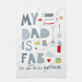 Mein Vater ist Fab Geschirrtuch (Vertikal)