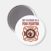 MEIN VATER IST FEUERKÄMPFER MAGNET (Vorderseite/Rückseite)