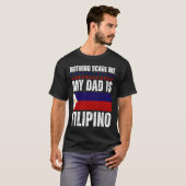 Mein Vater ist Filipino Philippine Pride Flag Heri T-Shirt (Vorne ganz)