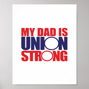 Mein Vater ist Gewerkschaft stark klassisch Poster