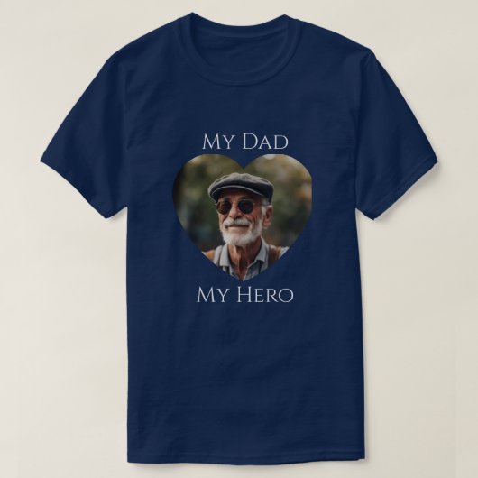 Mein Vater (ist) Mein Held - Erwachsenes Foto T-Shirt (Design vorne)
