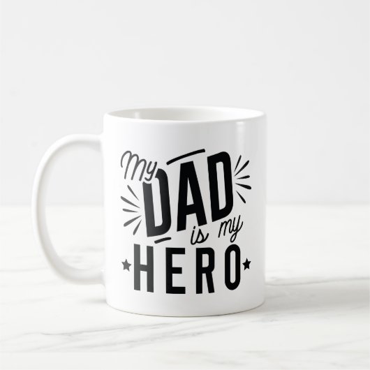 Mein Vater ist mein Held Kaffeetasse (Links)