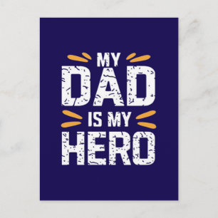 Mein Vater ist mein Held Postkarte