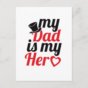 Mein Vater ist mein Held (Postkarte) Postkarte