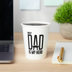 Mein Vater ist mein Held - Vatertag Typografie Art Pappbecher