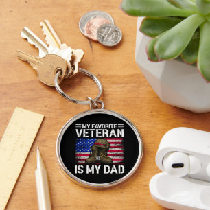Mein Vater ist mein Lieblingsveteran Militärvater- Schlüsselanhänger