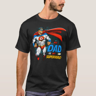 Mein Vater ist mein Superheld Cool Vatertag Comic T-Shirt