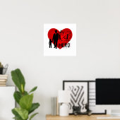 Mein Vater ist My Held: Heartfelt Tribute Silhouet Poster (Heimbüro)