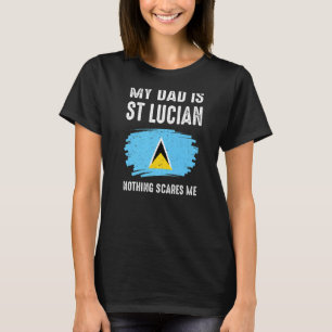 Mein Vater ist ST Lucian Saint Lucia Pride Flag He T-Shirt