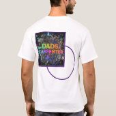 "Mein Vater ist Zimmermann: Proud and Hands On Des T-Shirt (Rückseite)