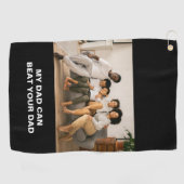 Mein Vater kann Ihr Vater-Foto schlagen Golfhandtuch (Horizontal)