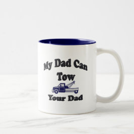 Mein Vater kann Ihren Vater schleppen Zweifarbige Tasse