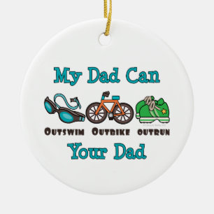 Mein Vater kann Outswim Outbike überholten Keramik Ornament