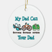 Mein Vater kann Outswim Outbike überholten Keramik Ornament (Links)