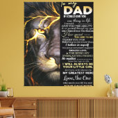 Mein Vater | lustige Zitate für Papa Leinwanddruck (Insitu (Wohnzimmer))