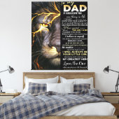 Mein Vater | lustige Zitate für Papa Leinwanddruck (Insitu (Schlafzimmer))