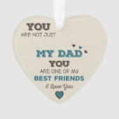 Mein Vater mein bester Freund Akropolis Herzdekora Ornament (Vorderseite)