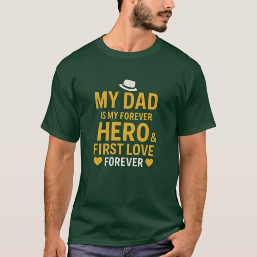Mein Vater, Mein ewiger Held - T - Shirt-Geschenk T-Shirt (Vorderseite)
