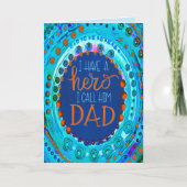Mein Vater mein Held. Fun Colorful Inspirivity Car Karte (Vorderseite)