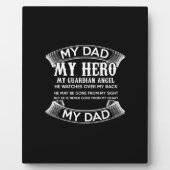 Mein Vater, mein Held, mein Schutzengel, sieht er  Fotoplatte (Vorderseite)