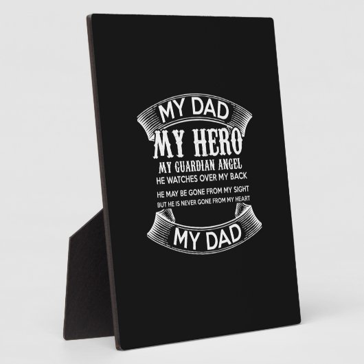 Mein Vater, mein Held, mein Schutzengel, sieht er  Fotoplatte (Seite)