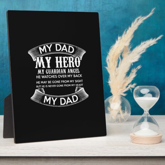 Mein Vater, mein Held, mein Schutzengel, sieht er  Fotoplatte (Seite)