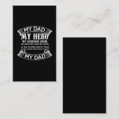Mein Vater, mein Held, mein Schutzengel, sieht er  Visitenkarte (Vorne/Hinten)