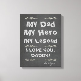 Mein Vater, mein Held, meine Legende, ich Liebe di Leinwanddruck
