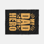 Mein Vater mein Held zum Vater Fleecedecke (Vorderseite (Horizontal))