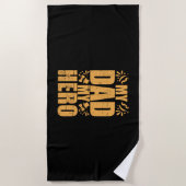 Mein Vater mein Held zum Vater Strandtuch (Vorderseite)