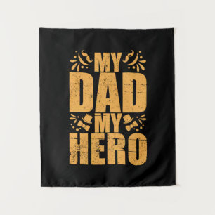 Mein Vater mein Held zum Vater Wandteppich