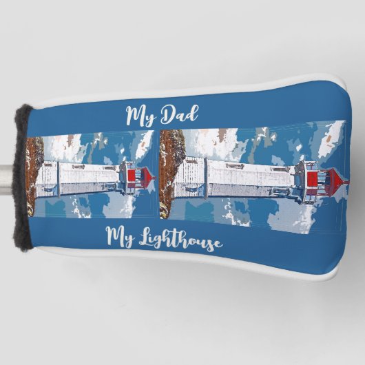 Mein Vater mein Leuchtturm Bester Vater je Golf He Headcover (Vorderseite)