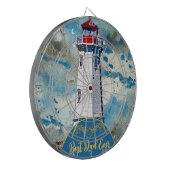 Mein Vater mein Leuchtturm Bester Vater je Vaterta Dartscheibe (Vorderseite Links)