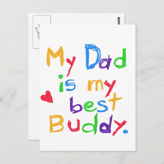 Mein Vater Meine besten Buddy-T - Shirt und Gesche Postkarte (Vorne/Hinten)