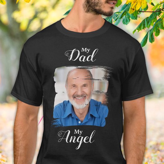 Mein Vater My Angel Custom Foto Memorandum T-Shirt