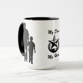 Mein Vater My Hero 15 oz Tasse (Vorderseite Links)