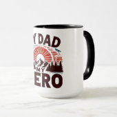 Mein Vater My Hero - Mountain Sunset Tasse (VorderseiteRechts)