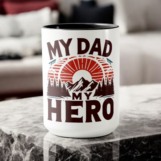 Mein Vater My Hero - Mountain Sunset Tasse