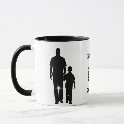 Mein Vater My Hero Silhouette 11 oz Tasse (Links)