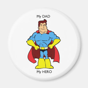 Mein Vater My Hero SuperHero Magnet