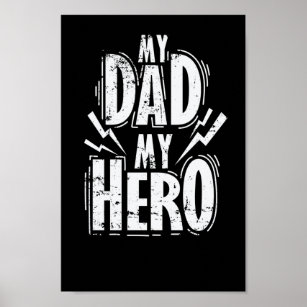 Mein Vater My Hero Vatertag Poster