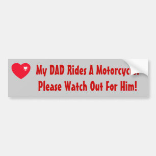Mein Vater reitet ein Motorrad! passen Sie für Autoaufkleber