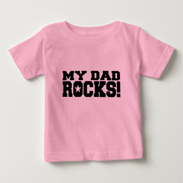 Mein Vater Rocks! Baby T-shirt (Vorderseite)