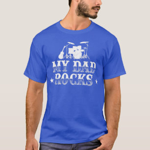 Mein Vater Rocks Drummer Musician Drumsticks Fathe T-Shirt