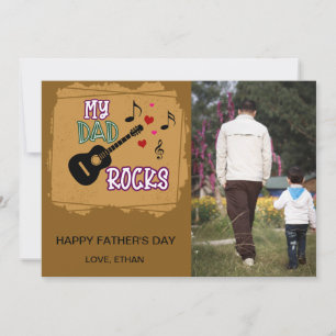 Mein Vater Rocks - Foto-Karte des Vaters Karte