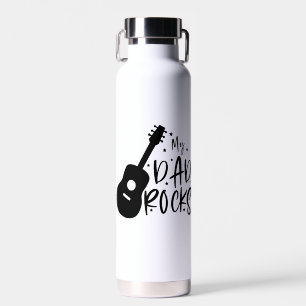 Mein Vater Rocks Gitarre Vatertag Custom Foto Trinkflasche