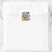 Mein Vater Rocks Quadratischer Aufkleber (Tasche)