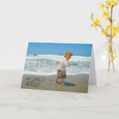 Mein Vater Rocks! Sand schreibt Spaß am Strand Karte (Gelbe Blume)