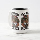 Mein Vater Rocks Zweifarbige Tasse (Vorderseite Links)