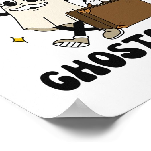 Mein Vater total Vater hosted me Groovy Spooky Hal Poster (Ecke)